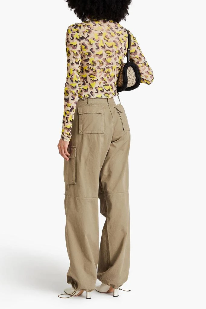 Nanushka Knotted leopard-print jersey turtleneck top 3