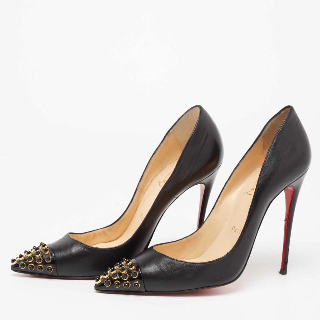 Christian Louboutin Christian Louboutin Black Leather Cabo Pumps Size 37.5 2