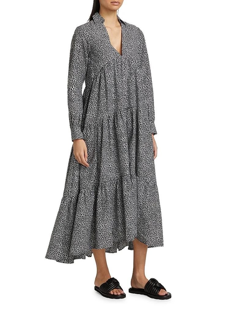 Michael Kors Leopard Silk-Blend Maxi Dress 4