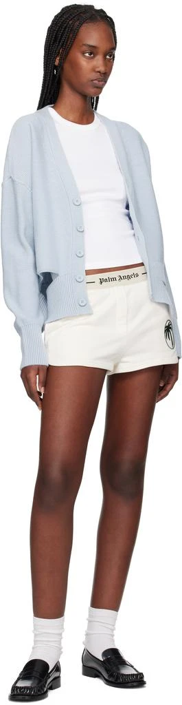 Palm Angels Off-White Oval Palm Sweat Shorts 4