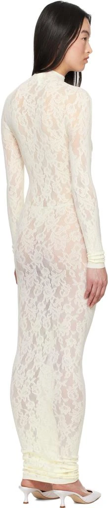 SKIMS Off-White Knit Lace Turtleneck Maxi Dress 3