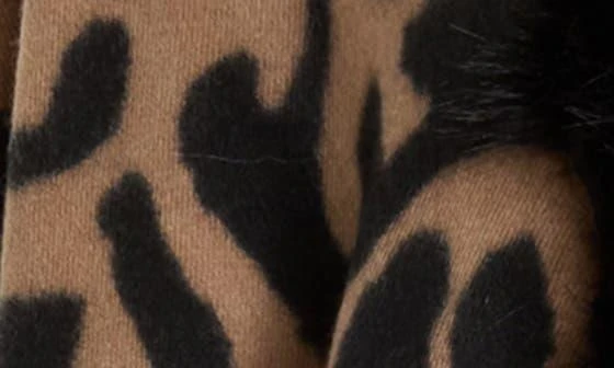 La Fiorentina Animal Print Faux Fur Trim Wrap 4