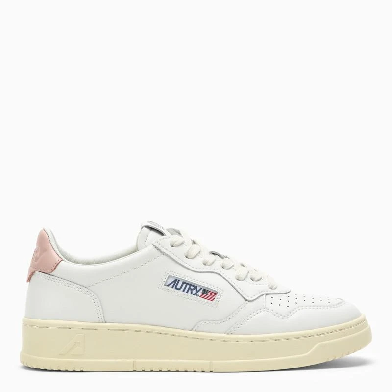 AUTRY White/pink leather Medalist sneakers 1