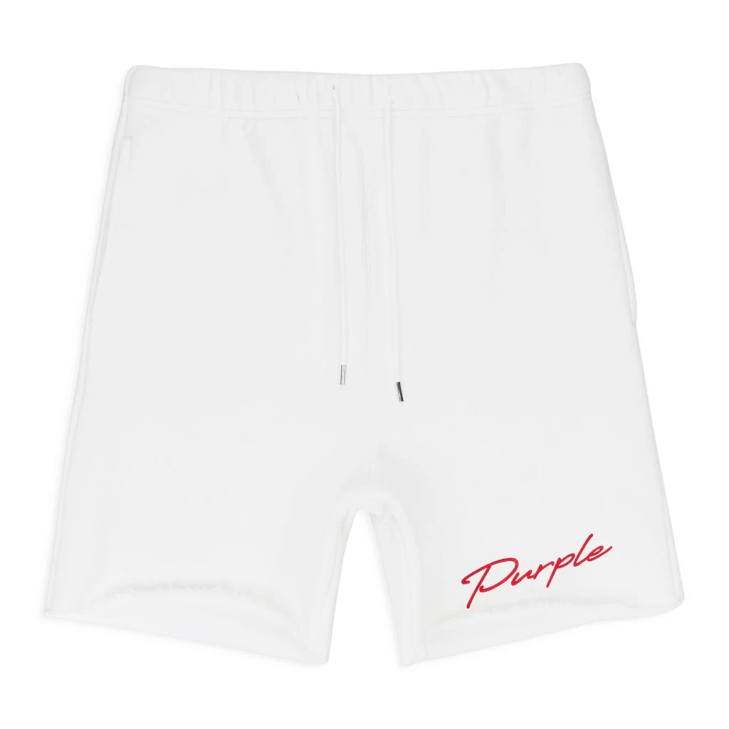 Purple Brand HEAVY FLEECE SHORT WHITE SHORTS 2