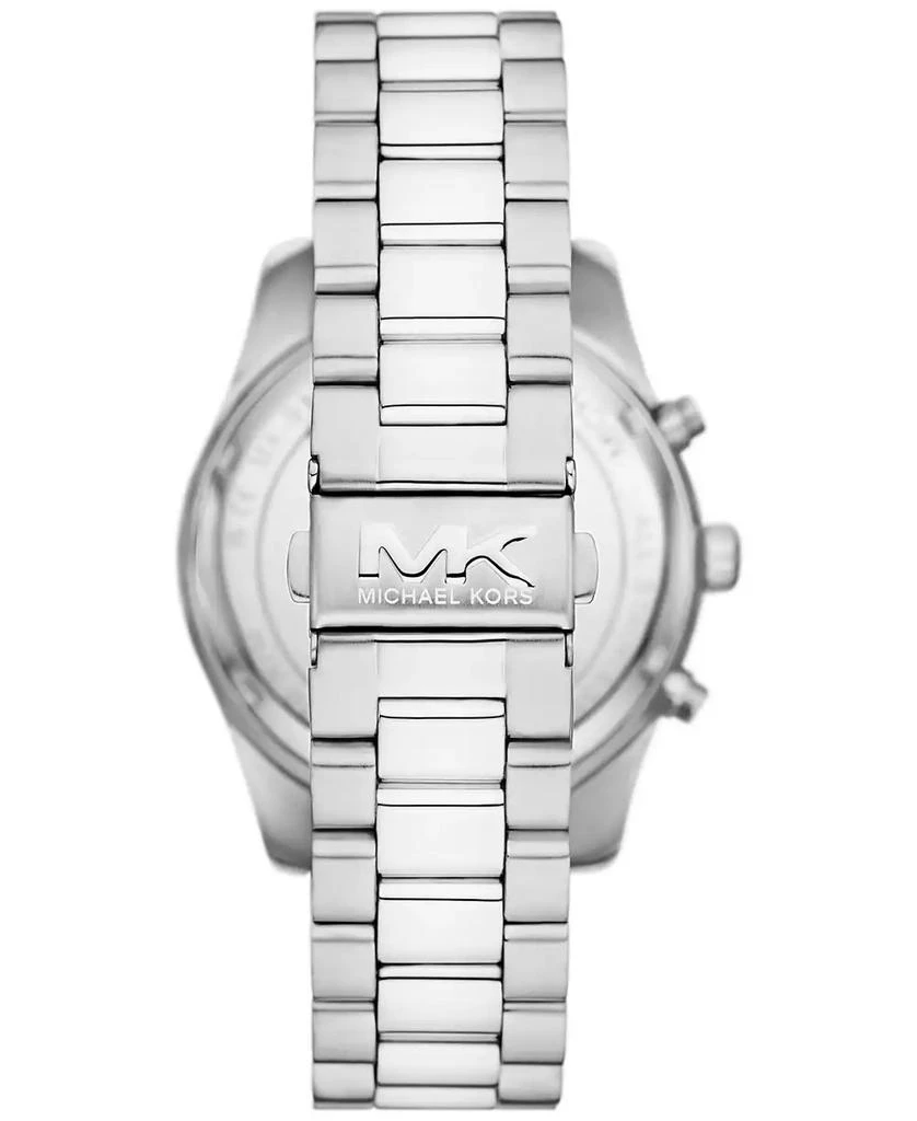 Michael Kors Men's Lexington Chronograph Silver-Tone Stainless Steel Watch 44mm 3