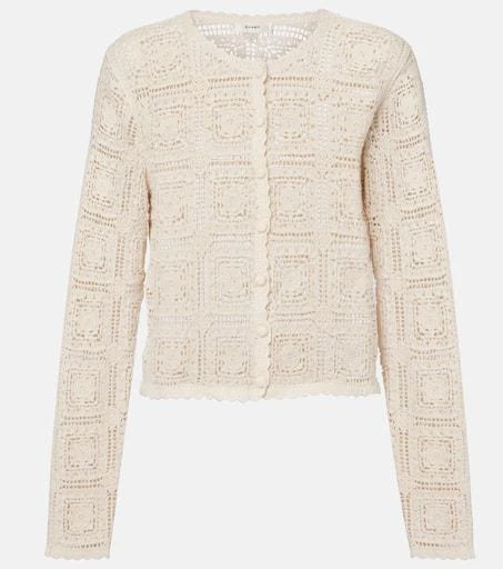 FRAME Crochet cotton cardigan 1