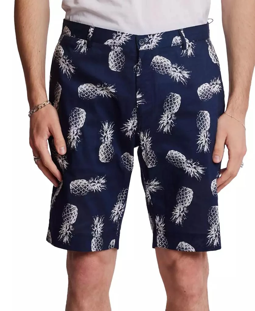 Paisley & Gray Men's Felix Slim Fit Pineapple Print 8-1/2" Shorts 1