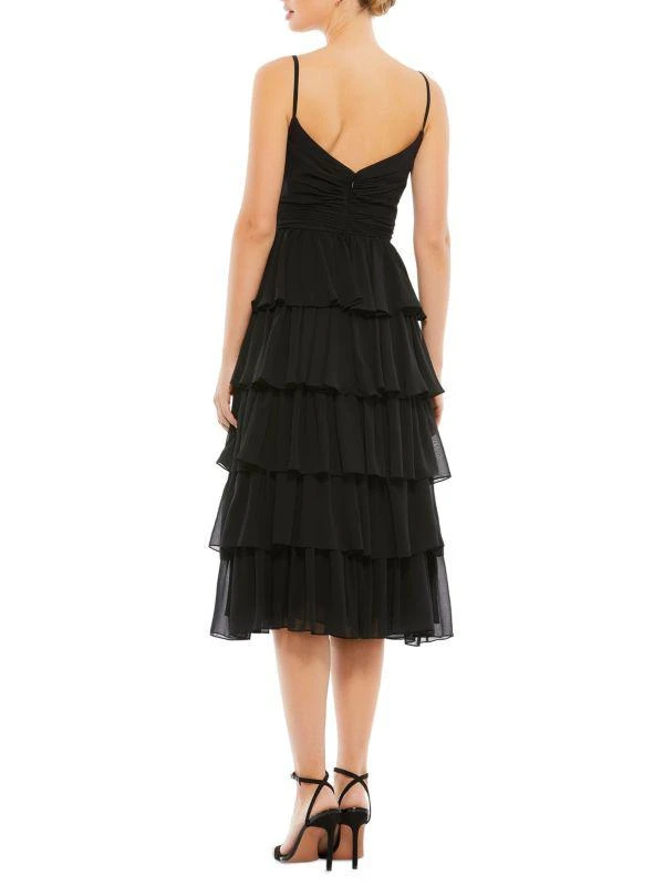 Mac Duggal Ruffle Tiered Surplice Midi Dress 2