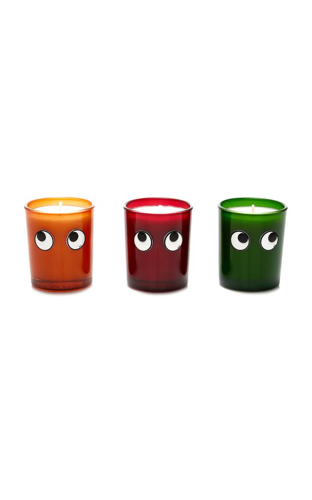 Anya Hindmarch Anya Hindmarch - Set-of-Three Mini Eyes Candles - Neutral - Moda Operandi