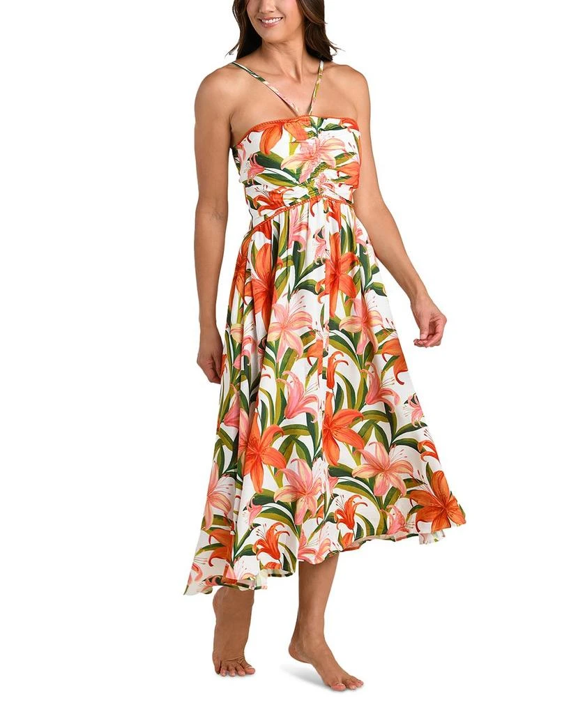 La Blanca Jungle Blossoms Lace Up Dress Swim Cover-Up 5