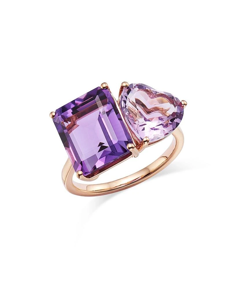 Bloomingdale's Amethyst & Pink Amethyst Ring in 14K Rose Gold 1