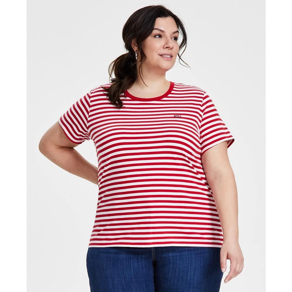 Levi's Trendy Plus Size Perfect Sandy Striped T-Shirt 1