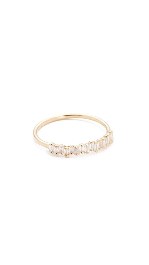 Suzanne Kalan 18k Fireworks Gold Diamond Half Band Ring 5