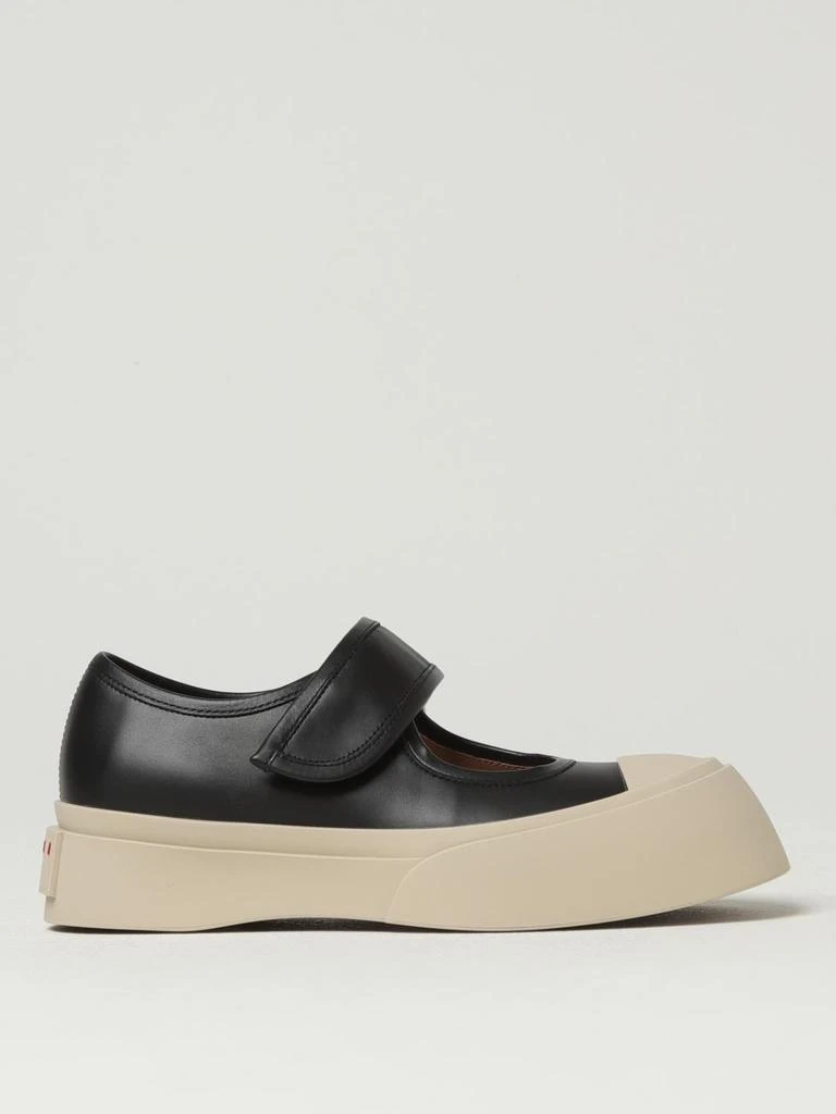 MARNI Marni Pablo Mary Jane in leather with logo 1