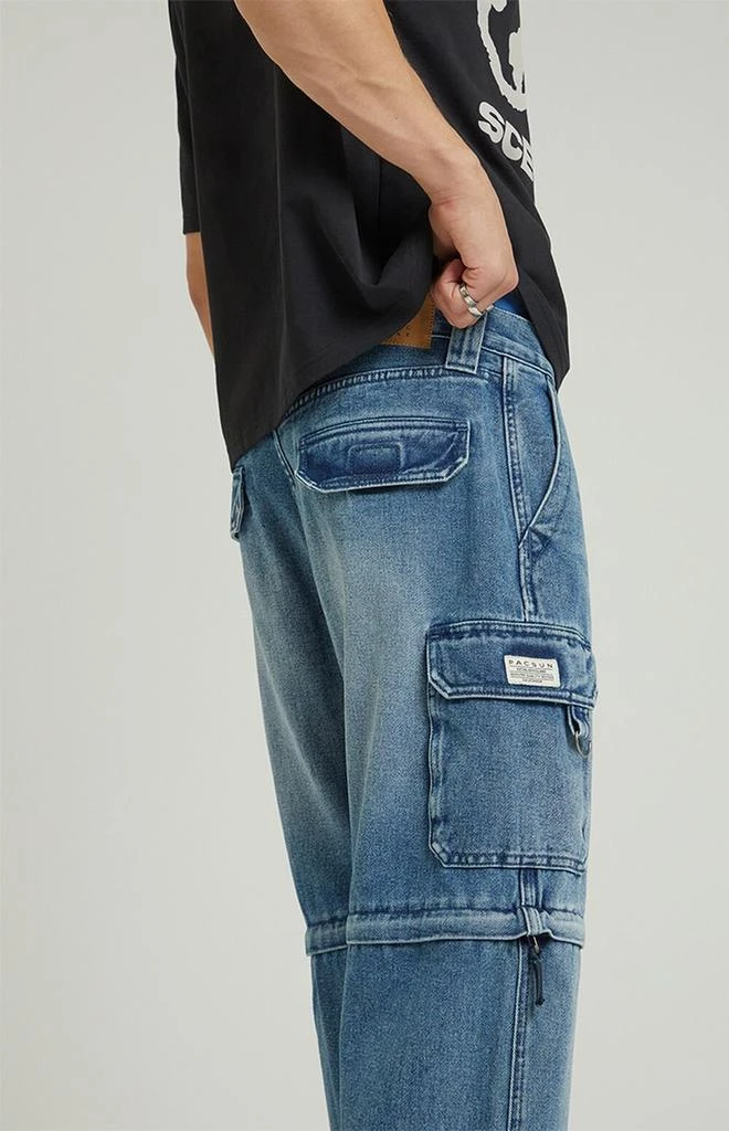 PacSun Dylan Zip Off Cargo Baggy Jeans Medium Blue 5