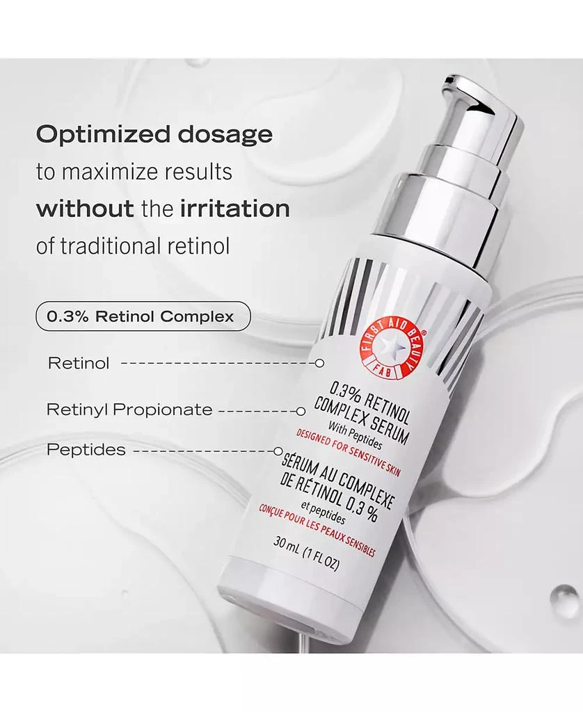 First Aid Beauty 0.3% Retinol Complex Serum With Peptides, 1 oz. 4