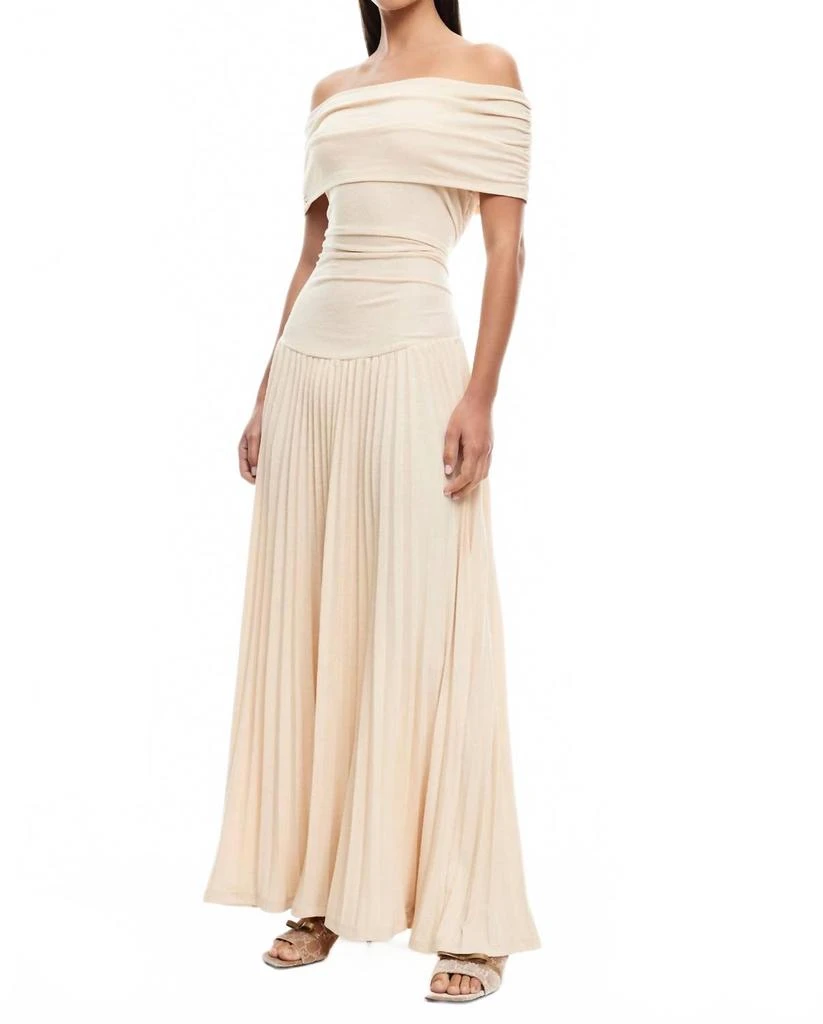 Lioness Field Of Dreams Maxi Dress In Oatmeal 1