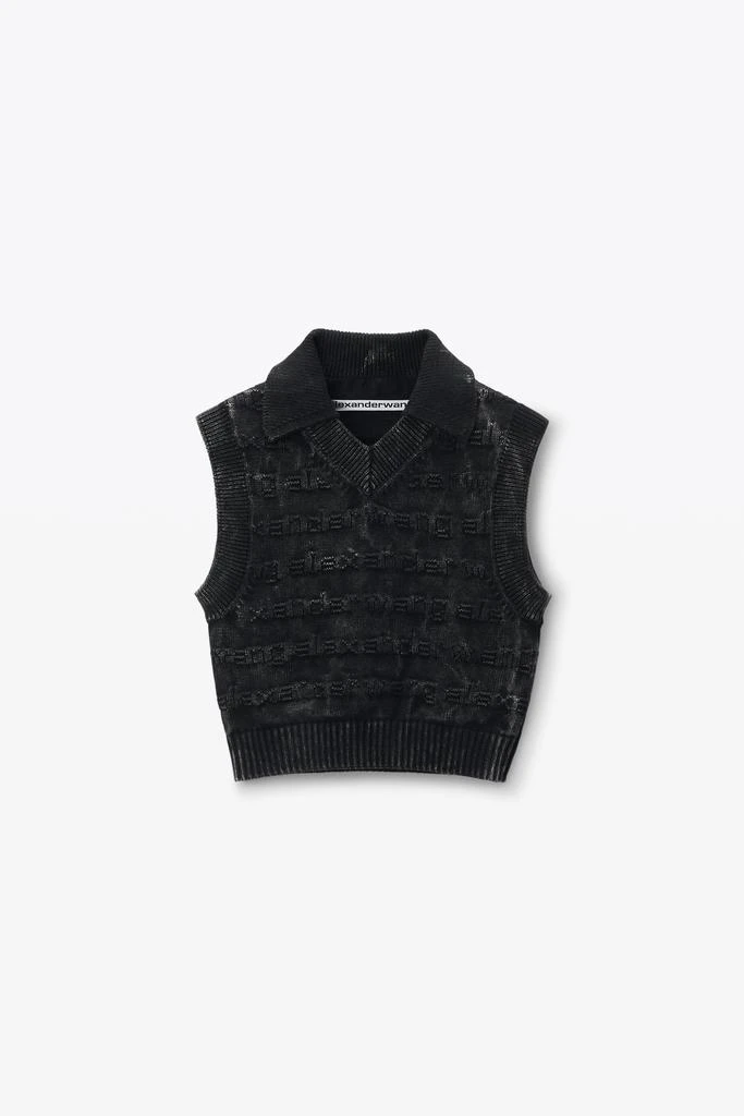 Alexander Wang 3D Logo Knit Vest in Cotton 2