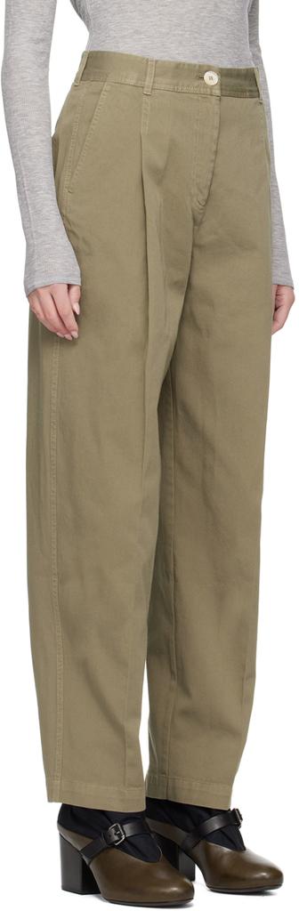 HOUSE OF DAGMAR Khaki Mid-Rise Trousers