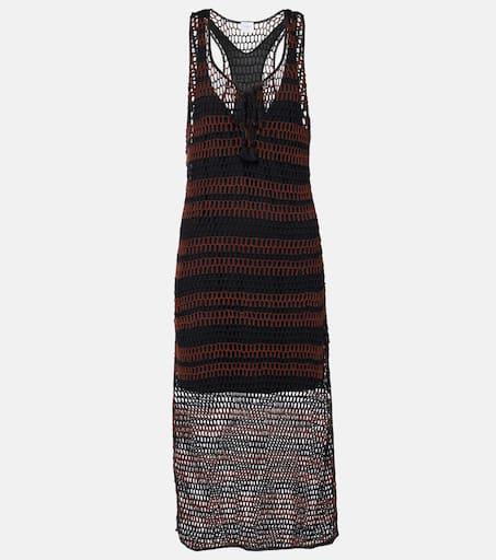 ANNA KOSTUROVA Pimento striped cotton minidress