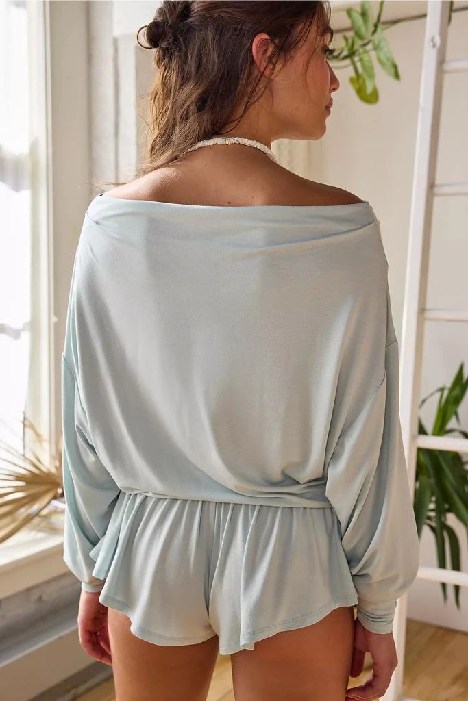 Out From Under Out From Under Kiera Jersey Knit Off-The-Shoulder Sleep Romper 3