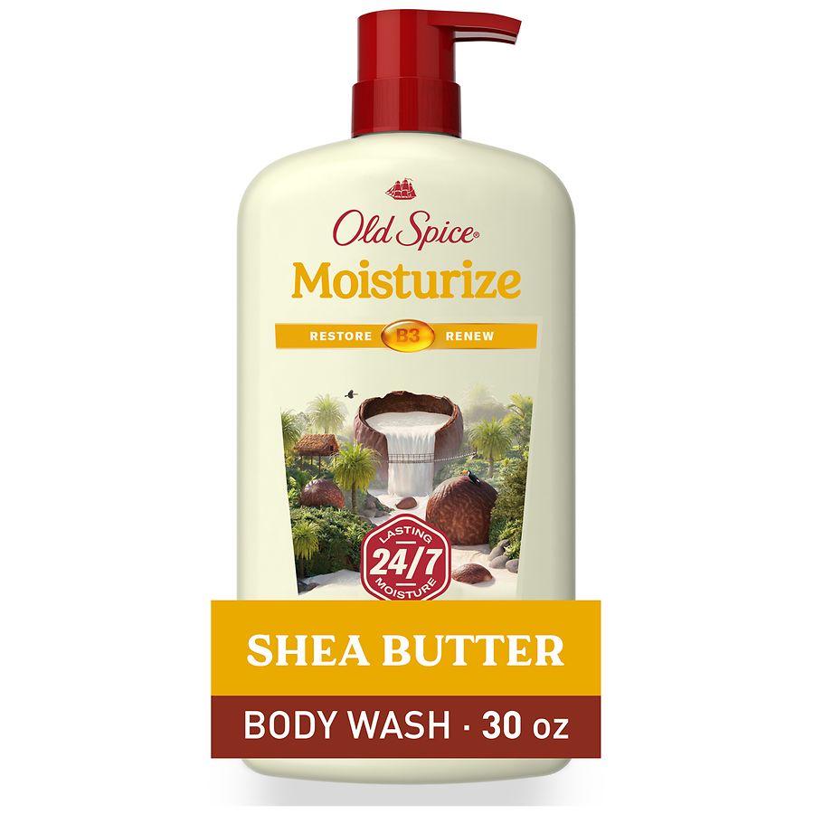 Old Spice Men's Body Wash Moisturize with Shea Butter, 24/7 Moisturization Fresh