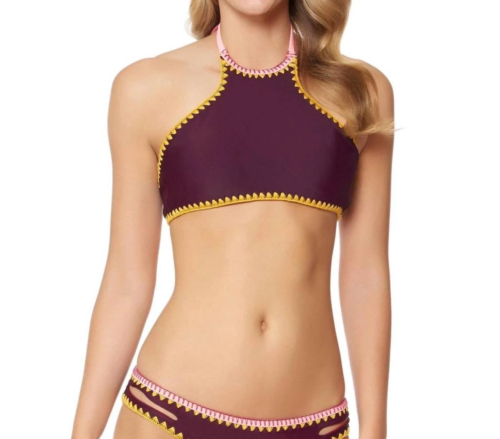 Jessica Simpson Jessica Simpson - Woodstock Reversible High Neck Bikini Top