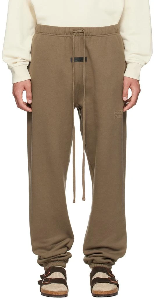 Fear of God ESSENTIALS Brown Drawstring Lounge Pants 1
