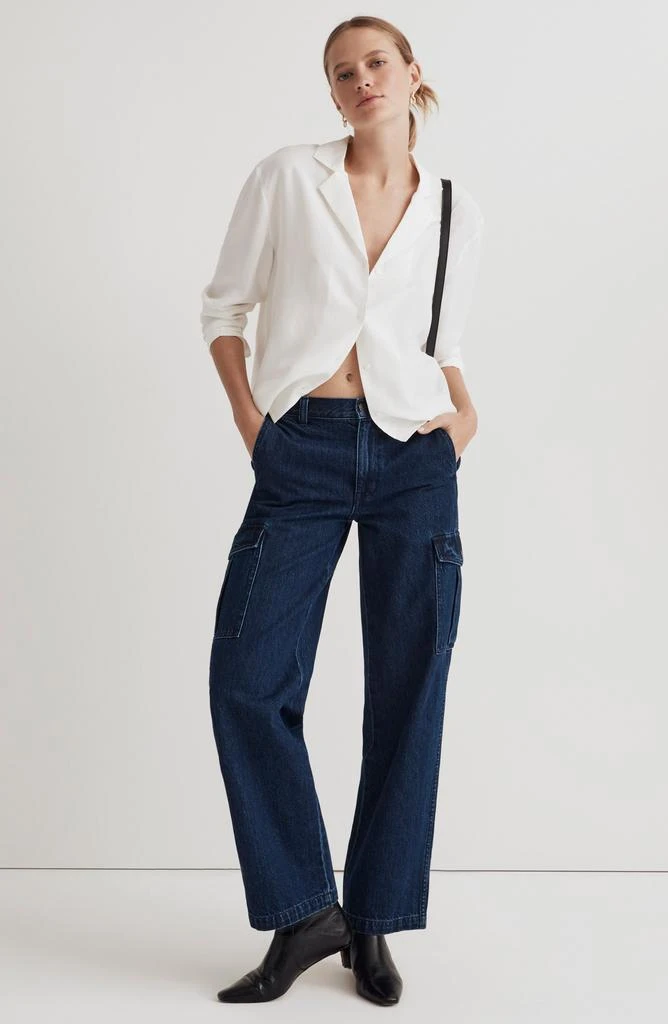 Madewell Low-Slung Straight Cargo Jeans 8