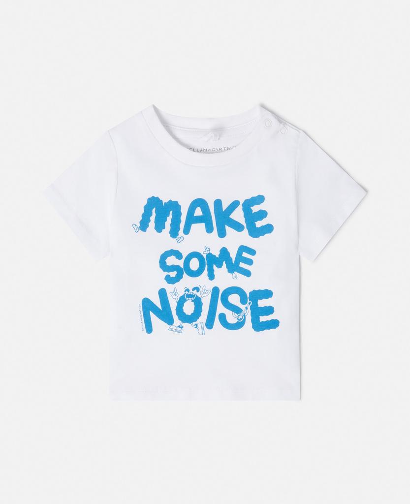 Stella McCartney Stella McCartney - 'Make Some Noise' Print T-Shirt, White, Size: 24m