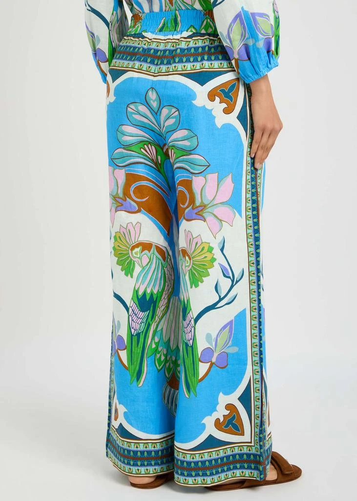 LUG VON SIGA Madison printed wide-leg linen trousers 3
