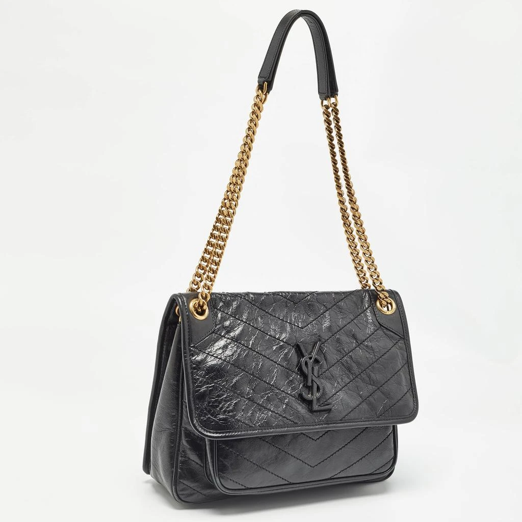 Yves Saint Laurent Saint Laurent Black Vintage Leather Medium Niki Shoulder Bag 2