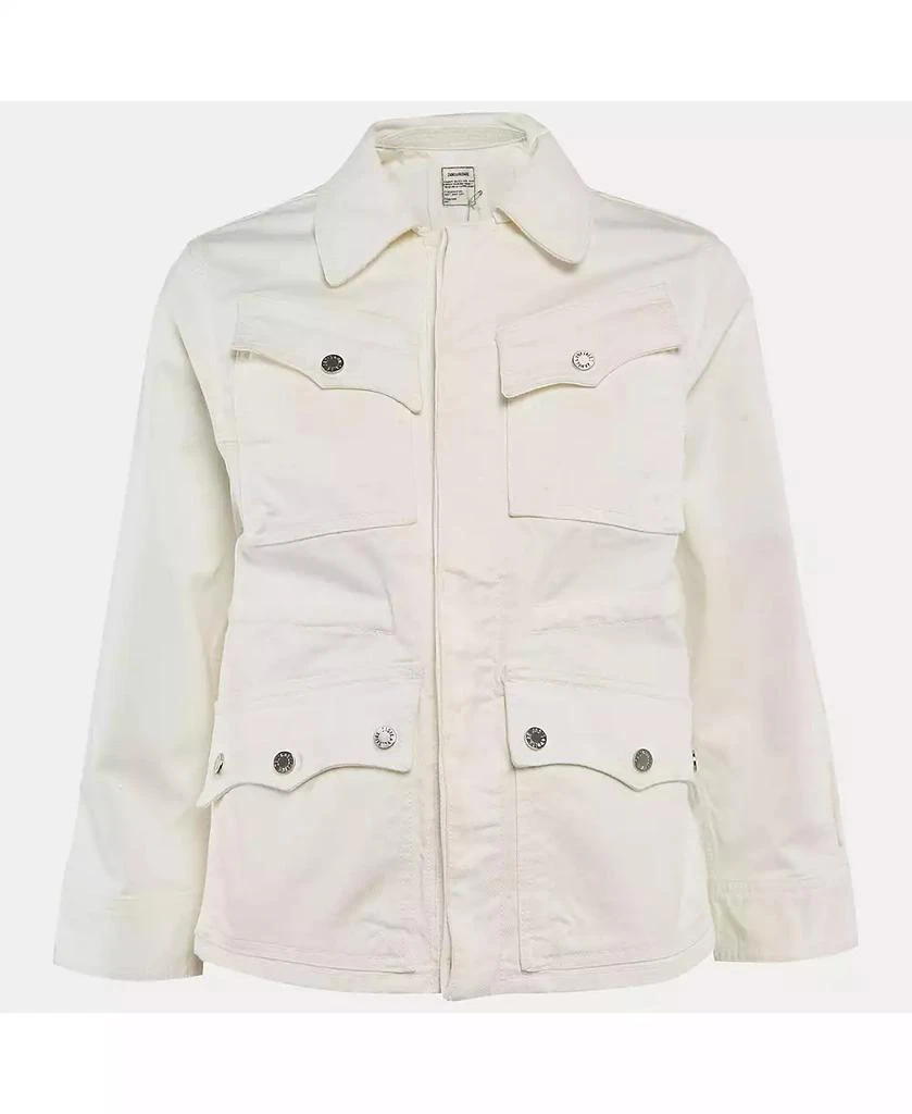 Pre-Owned Zadig 
Voltaire Women
s White Cotton Drill Button Front Kimi Jacket