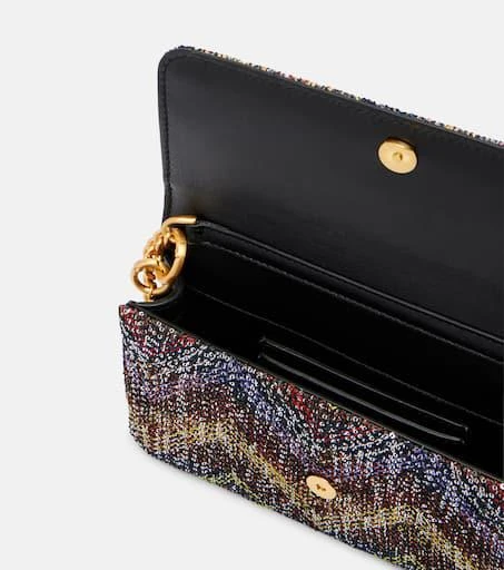 Missoni Caperdoni Small leather-trimmed sequined crossbody bag 4