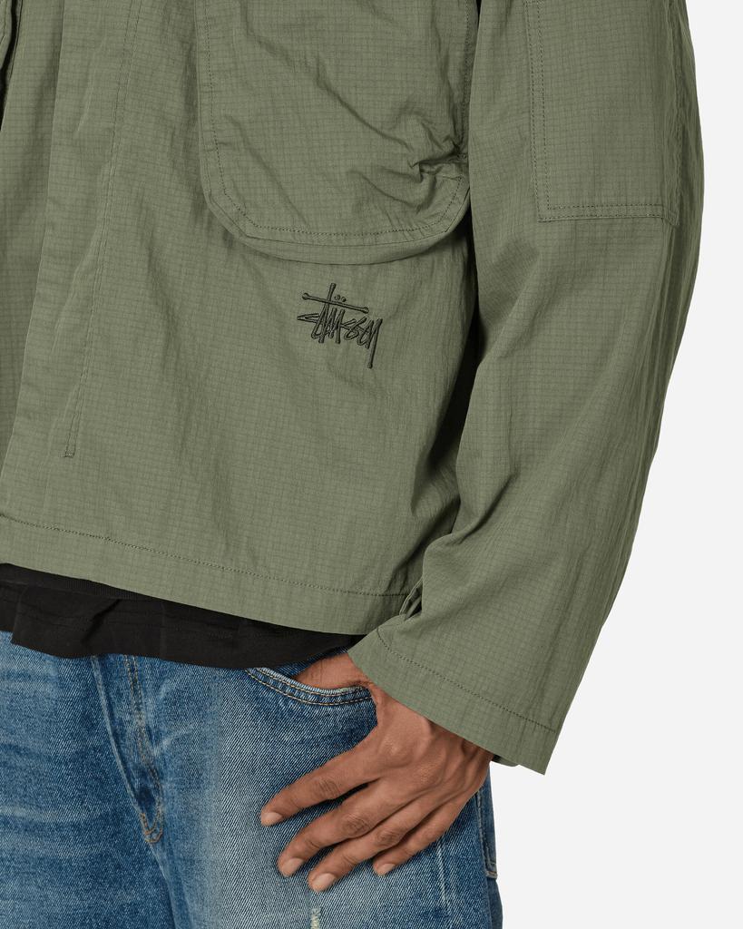 STUSSY Military Longsleeve Overshirt Olive - Shirts - Compare