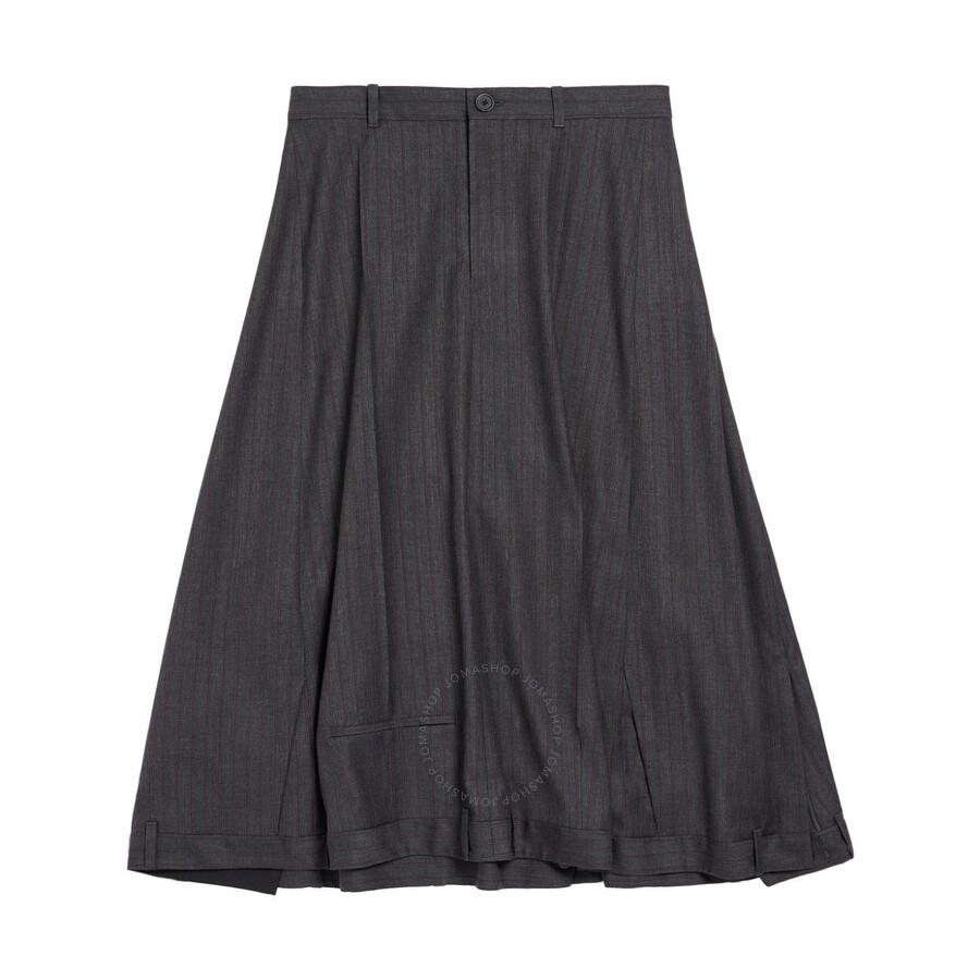 Shop Skirt with laces in smoky grey denim on Sale at