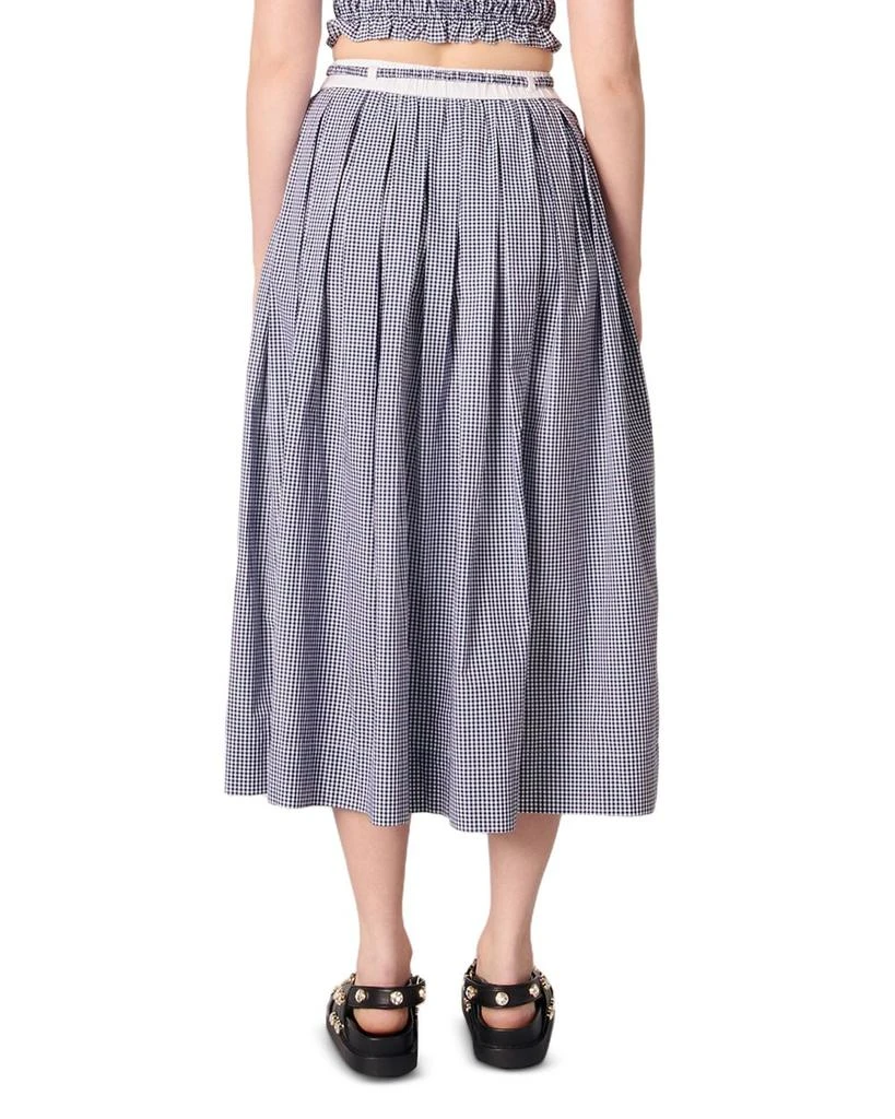Maje Gingham Maxi Skirt 3