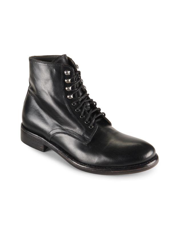 Jo Ghost Leather Hiker Ankle Boots