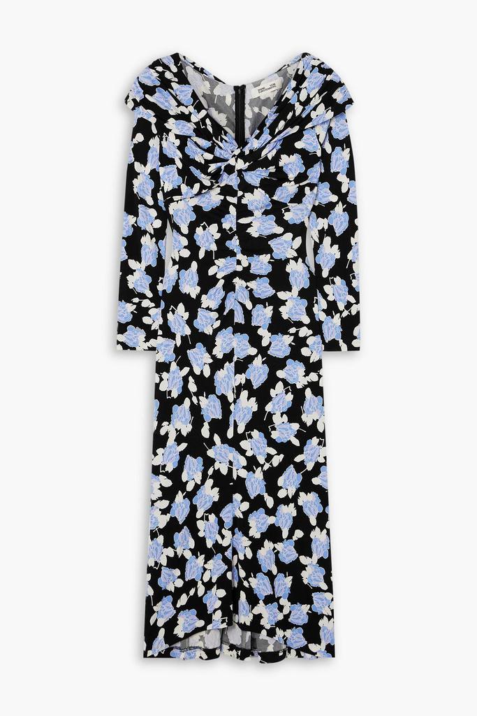 Diane von Furstenberg Sylviana ruched floral-print stretch-jersey midi dress