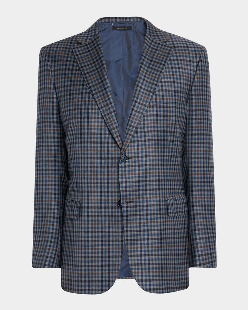 Brioni Men's Multi-Check Wool Single-Breasted Sport Coat 1
