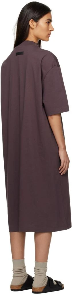 Essentials Purple Short Sleeve Midi Dress 3