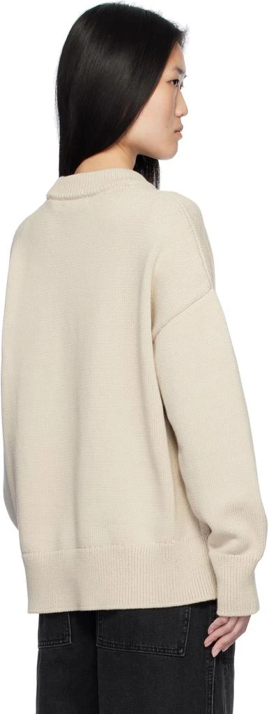 CO Beige Boyfriend Crew Sweater 3