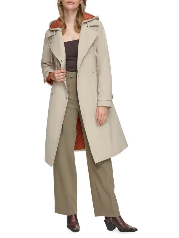 Andrew Marc Evesham Mixed Media Insulated Trench Coat 4