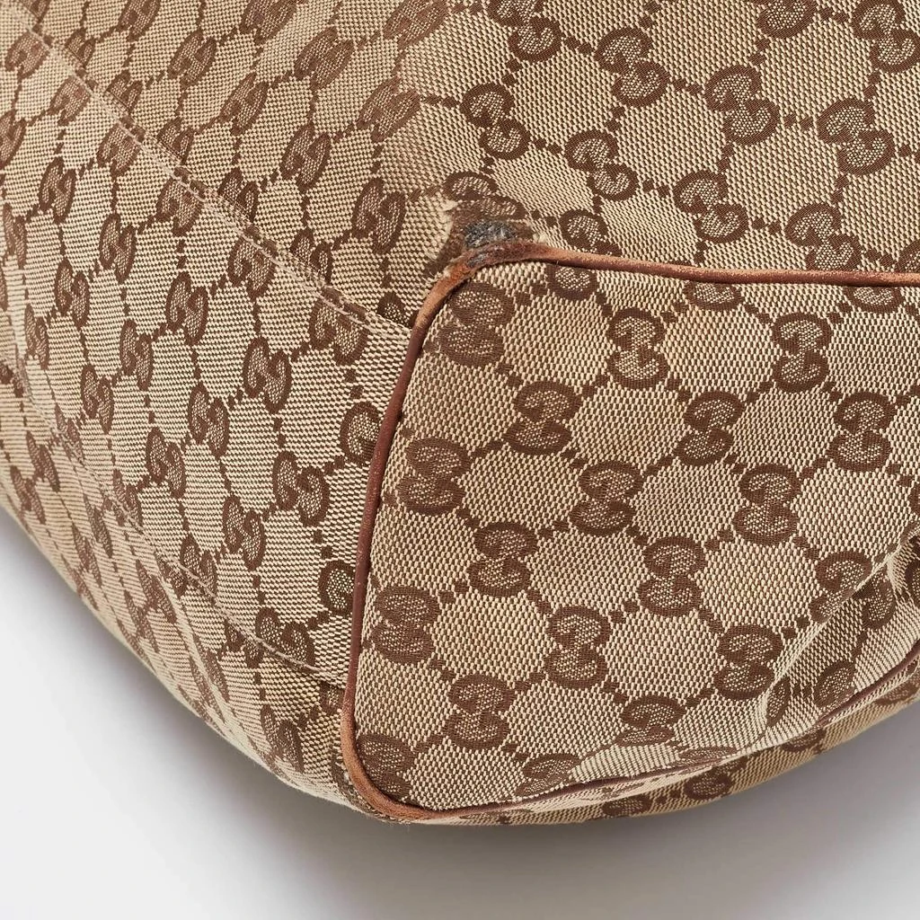 Gucci Gucci Beige/Brown GG Canvas and Leather Medium Sukey Tote 16