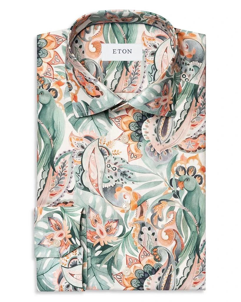 Eton Slim Fit Printed Button Front Shirt 8