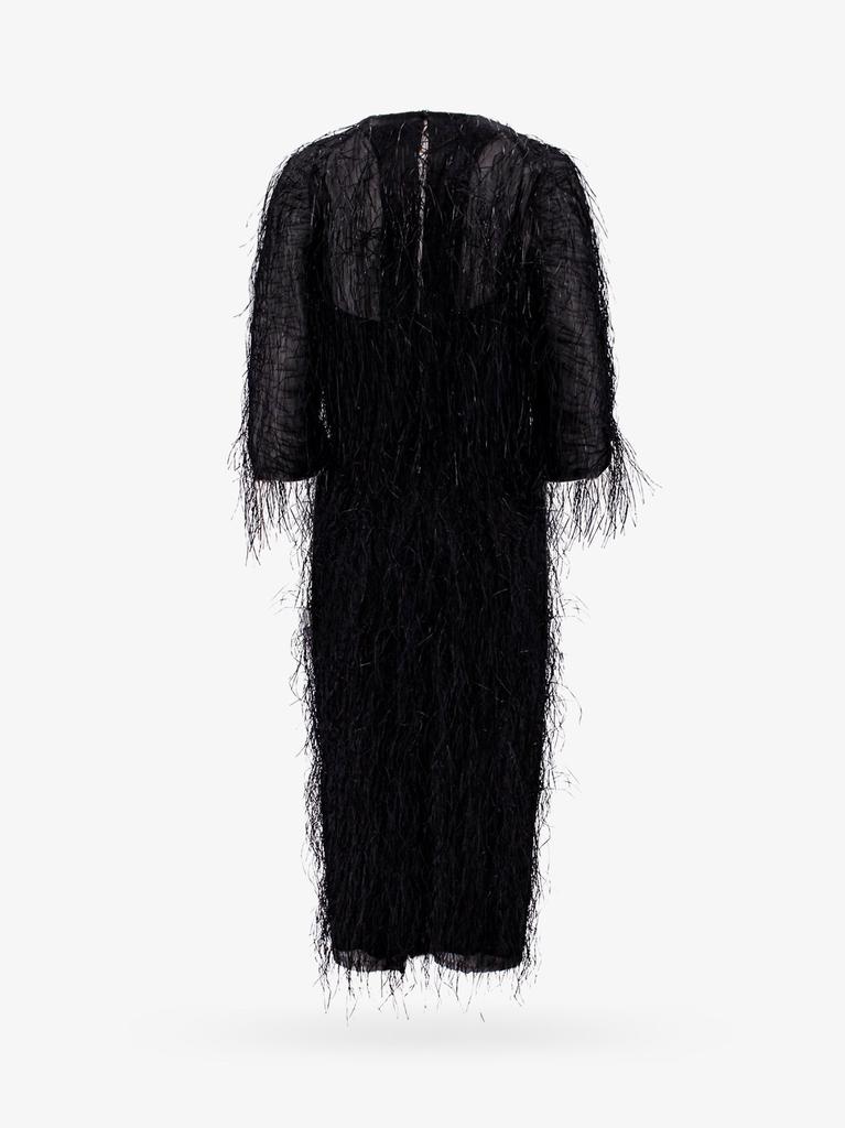 Lanvin Viscose and silk dress with rafia details