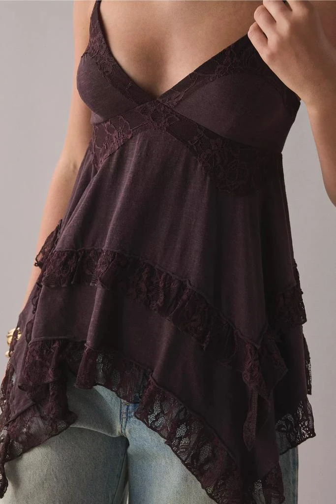 Kimchi Blue Kimchi Blue Asterid Lace Trim Asymmetric Babydoll Cami 6