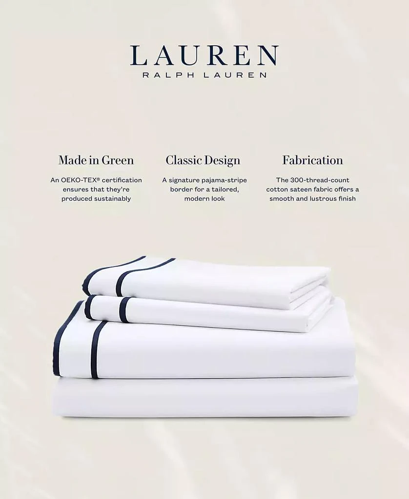 Ralph Lauren Spencer 300 Thread Count Sateen Border Sheet Set, King 3