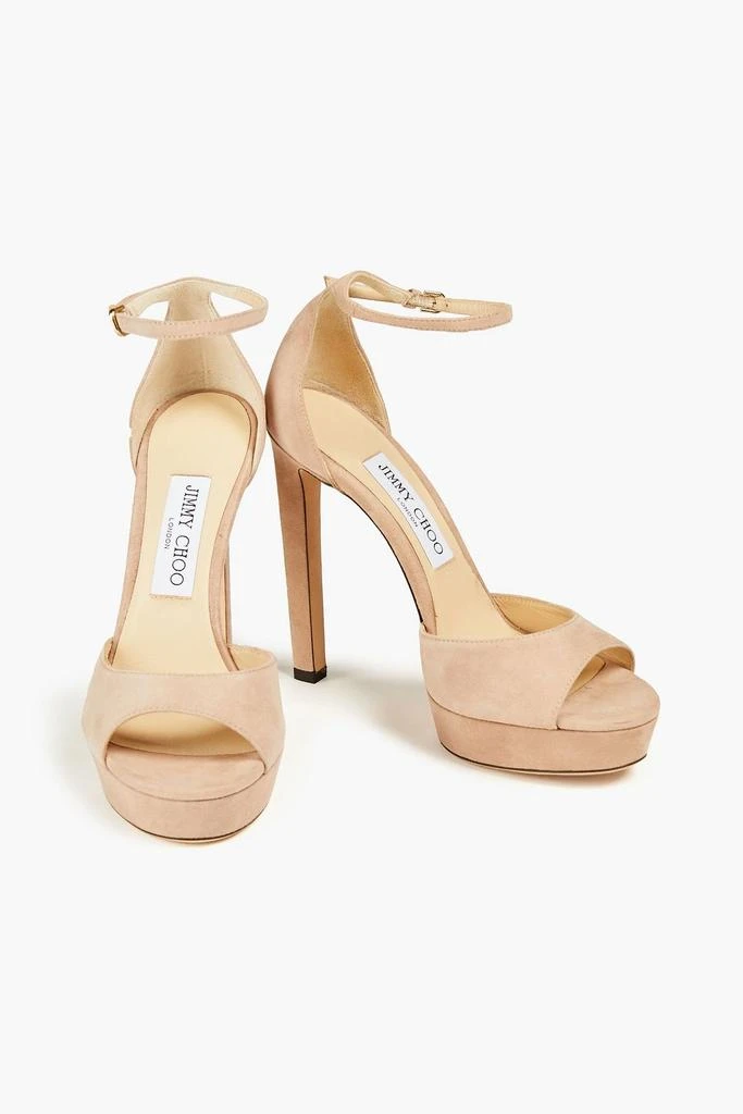 Jimmy Choo Pattie 130 suede platform sandals 2