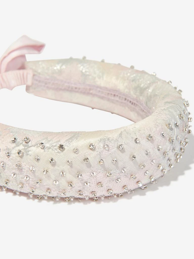 Maison Ava Maison Ava Girls Brocade Headband in Pink 3